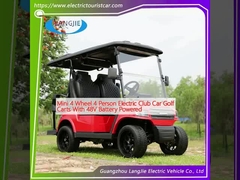 مینی 4 چرخ 4 نفر اتومبیل کلوب الکتریکی گلف با باتری 48 ولت