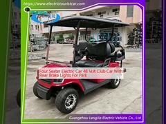 چهار صندلی اتومبیل برقی 48 ولت اتومبیل باشگاهی با چراغ های ترمز عقب برای پارک