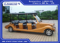 Vintage 8 Passenger Golf Cart , Custom Club Car Golf Carts 28km/H Max Speed Leather Sofa