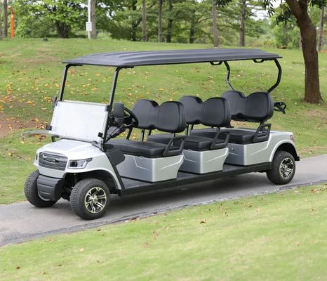 قیمت خوب White Color 48V 5KW AC Motor Electric Golf Cart With 6 Seats For Golf Courses And Resorts آنلاین