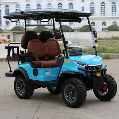 قیمت خوب 4 Seats Electric Golf Cart With Camouflage Color Aluminium Frame And Hydraulic Brake For Tourist Areas آنلاین