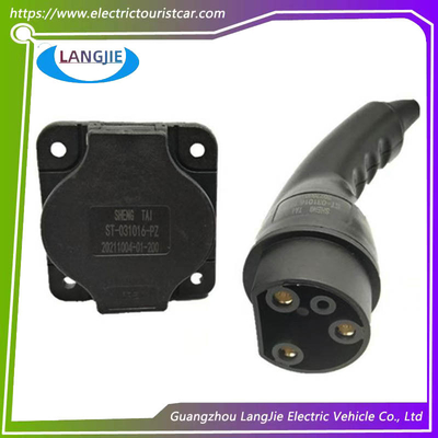 دوشاخه و پریز شارژ خودروی گردشگری چهار چرخ LVTONG کابل شارژ خودروی گلف 0-220 ولت جهانی