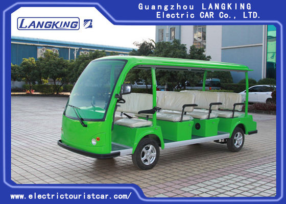 Eco Friendly Electric Tourist Car Green 11 صندلی شارژر با فرکانس بالا